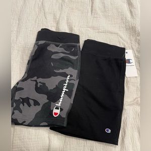 New Boys Champion Shorts Size Medium New/ NWT black and camo